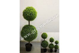 Самшитовое искусственное дерево, h 120 см, 2 яруса (d-40, 35см)