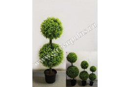Самшитовое искусственное дерево, h 100 см, 2 яруса (d-35, 30см)