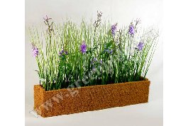 Осока с лавандой в кашпо, 40х10х10 см